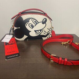 NWT Coach Disney Mickey Mouse x Keith Haring Serena Satchel